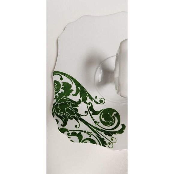 Rosanna Studio "Cheer" Square 9.5" X 9.5" Ceramic Tidbit Tray Serving Tray - Picture 6 of 7